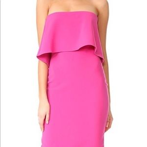 Likely Driggs strapless dress in fuchsia